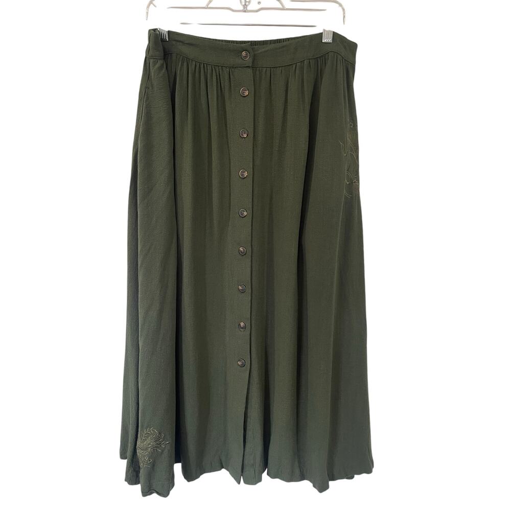 Disturbia Foliate Embroidered Midaxi Skirt Size 12